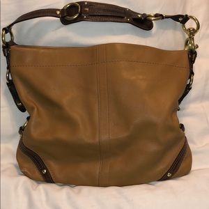 Coach real leather hobo bag